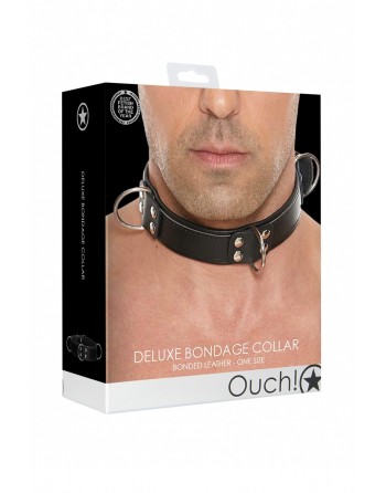 Collier Bondage Deluxe noir - Ouch!