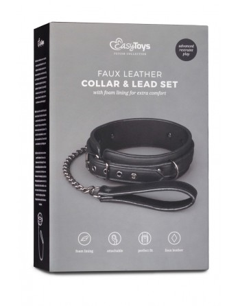 Collier fétichiste et laisse - Easytoys Fetish Collection