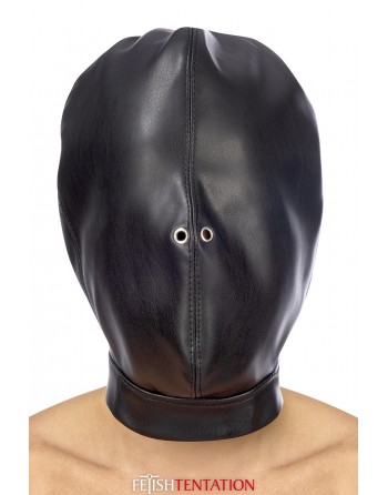 Cagoule BDSM fermée simili cuir - Fetish Tentation