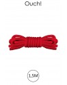 Mini corde de bondage 1,5m rouge - Ouch