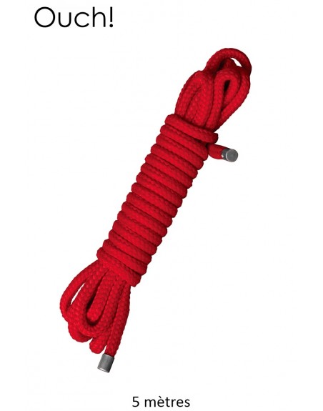 Corde de bondage Japonais 5m rouge - Ouch