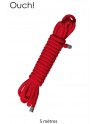 Corde de bondage Japonais 5m rouge - Ouch