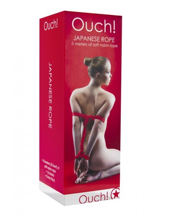 Corde de bondage Japonais 5m rouge - Ouch