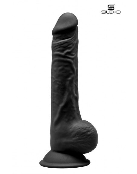 Gode double densité noir 24 cm - Modèle 3