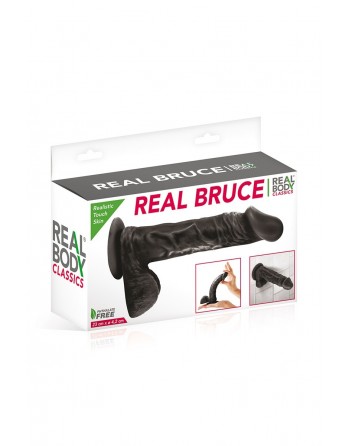 Gode réaliste 23 cm - Real Bruce Noir