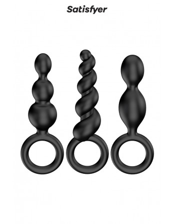 Set de 3 plugs noirs Booty Call - Satisfyer