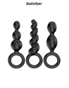 Set de 3 plugs noirs Booty Call - Satisfyer