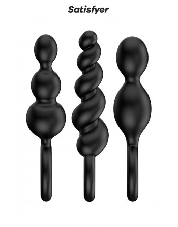 Set de 3 plugs noirs Booty Call - Satisfyer