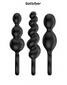 Set de 3 plugs noirs Booty Call - Satisfyer