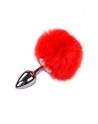 Plug métal Fluffy S rouge - Alive