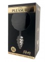 Plug métal Fluffy Twist M noir - Alive