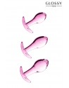 Set 3 plugs anal en verre Glossy Toys n° 17 Pink