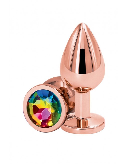 Plug anal aluminium rose gold M - Rear Assets