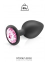 Plug bijou silicone noir L - Hidden Eden