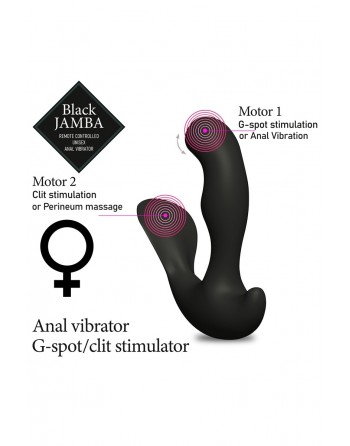 Stimulateur anal vibrant télécommandé unisexe - Black Jamba