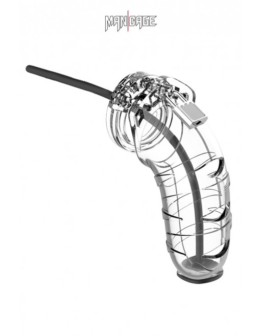 Cage de chasteté 12,5cm avec plug d'urètre - ManCage 17