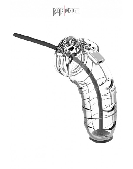 Cage de chasteté 12,5cm avec plug d'urètre - ManCage 17