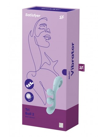 Multi-vibromasseur Tri Ball 2 bleu - Satisfyer