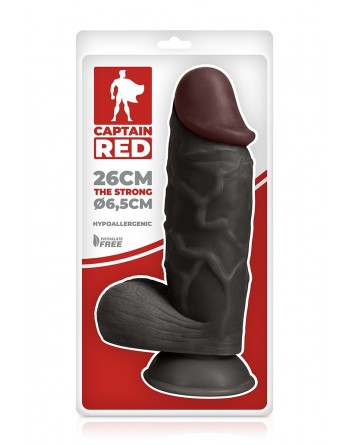 Gode XXL The Strong Black 26 x 6,5 cm - Captain Red