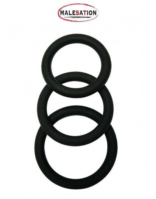 Set 3 CockRings silicone - Malesation