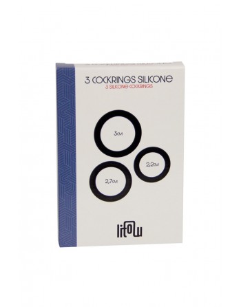 Set 3 cockrings silicone - Litolu