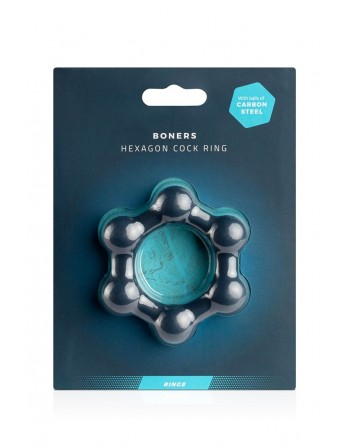 Cockring Hexagonal avec billes en acier - Boners