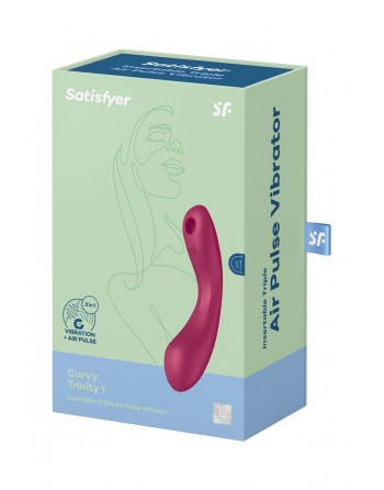 Stimulateur Curvy Trinity 1 bordeaux - Satisfyer