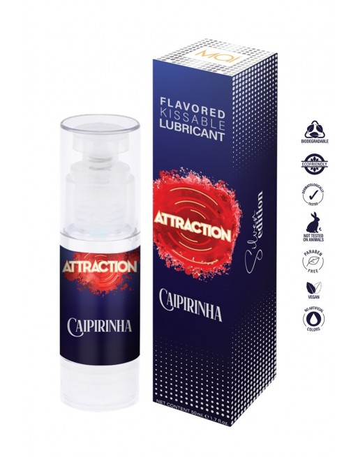 Lubrifiant embrassable parfum Caipirinha - Attraction