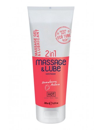 Lubrifiant et massage 2 en 1 fraise - HOT