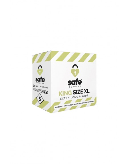 5 préservatifs Safe King Size XL