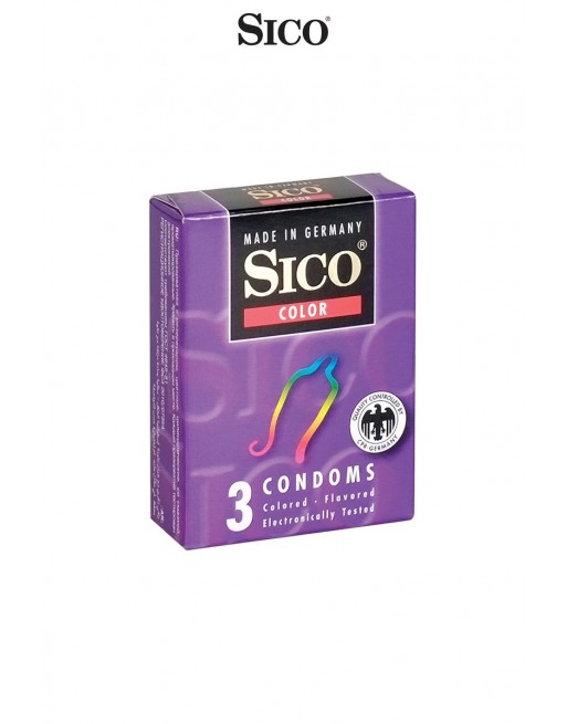 3 préservatifs Sico COLOUR