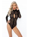 Body zippé tulle léopard F287