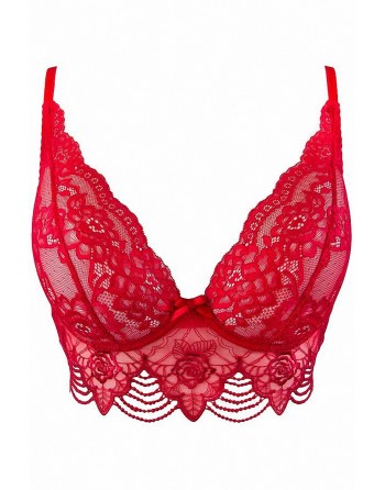 Soutien-gorge dentelle rouge V-9691 - Axami