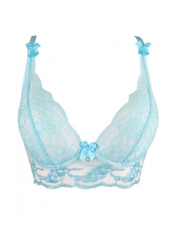 Soutien-gorge dentelle bleu V-10121 - Axami