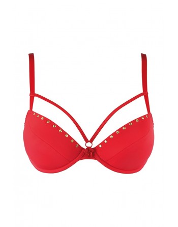 Soutien-gorge push-up rouge V-10351 - Axami