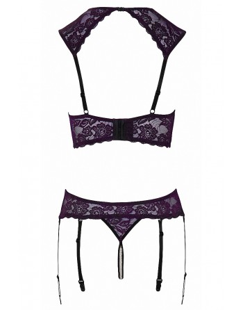 Ensemble lingerie ouverte violet - Cotelli Lingerie