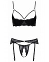 Ensemble lingerie ouverte noir - Cotelli Lingerie