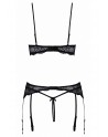 Ensemble lingerie ouverte noir - Cotelli Lingerie