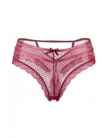 Tanga bordeaux dentelle - Paris Hollywood