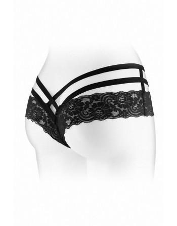 Tanga ouvert Anne - noir