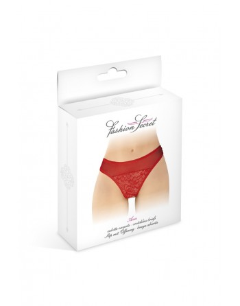 Tanga rouge ouvert Ava - Fashion Secret