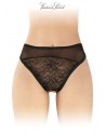 Tanga noir ouvert Ava - Fashion Secret