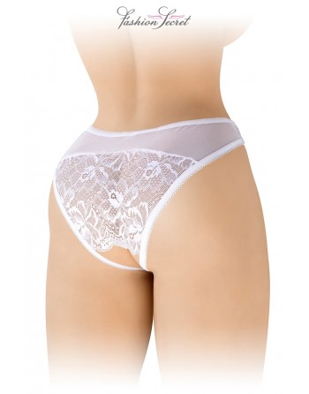 Tanga blanc ouvert Ava - Fashion Secret