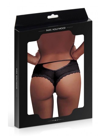 Tanga noir dentelle - Paris Hollywood