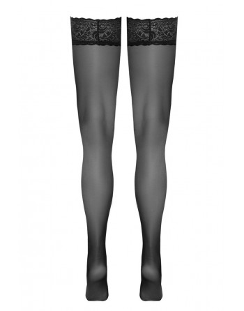 Bas autofixants noir Hold up - Cotelli Legwear