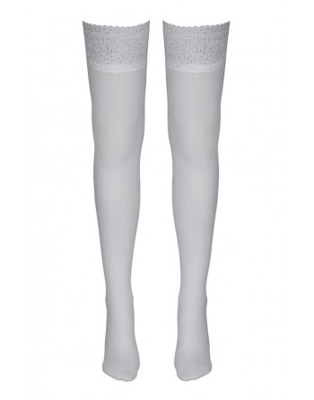 Bas autofixants blanc - Cotelli Legwear