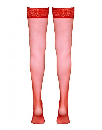 Bas autofixants rouge - Cotelli Legwear