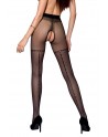 Collants ouverts TI014 20 deniers - noir