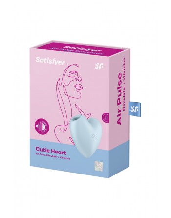 Double stimulateur Cutie Heart bleu - Satisfyer