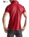 Chemise manches courtes wetlook rouge Carlo - Regnes